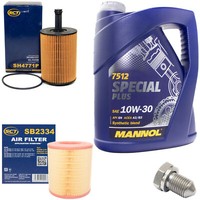 MotoröL Filter Set 10W30 5 Liter + ÖLablassschraube FüR Audi A6 Avant 4F Tdi