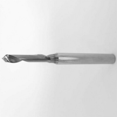 VHM Einzahn Fräser Ø5,7x28x80x8mm 120°-Einbohrschneide Kunststoff Alu VHW Schaft