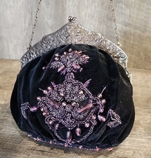 Purse Art Deco 1920 Butterfly Beautiful Open Beaded Handsitched Antique Rare