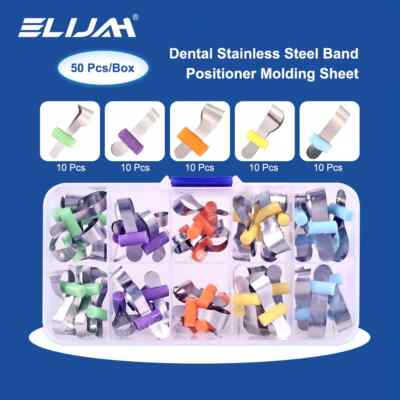 Dental Sectional Contoured Matrices Matrix Bands with Locker Forming Sheet 50Pcs