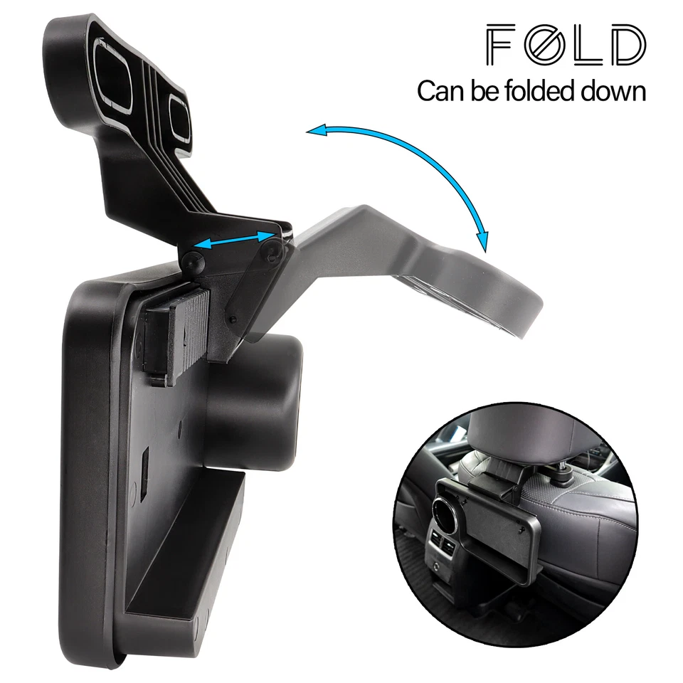 Folding Car Organizer Storage Seat Back Cup Holder Tray Food Table Mount Travel - Image 3 of 4