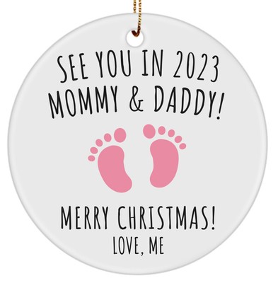 Pregnancy Expecting Unborn Pregnant Christmas Baby Girl 2024