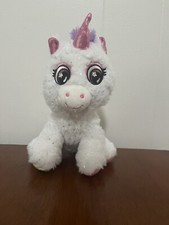 HUG FUN Unicorn 7.5  Plush Toy Stuffed Animal Rainbow Sparkle Embroidered Eyes