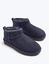 New in Box UGG Classic Ultra Mini 1116109-EVB Women's Fashion Ankle Boots Blue