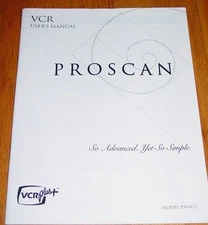 Proscan Model PSVR71 Video Cassette Recorder VCR Instruction User's Manual 