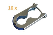 Trampolin Befestigungsklammern ( 16Stck ) für 8 Stangensystem Stangen Klammern