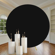 7.2Ft Black round Backdrop Cover for Party 7.2Ft Circle Backdrop Cover for Birth