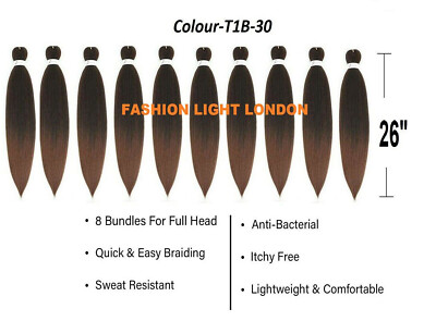 EZ 10 IN A PACK 28'' X-Pression Ultra Braid Pre-Stretched Flechten Haarverlängerung