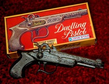 LONE STAR ☆ DUELLING ☆ OVP METAL TOY CAP GUN PIRATE PISTOL 1975 KINDERSPIELZEUG