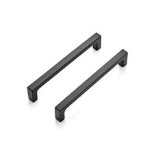 Solid 5 Inch Kitchen Square Cabinet Handles - Matte - Hole Center - 30 Pack