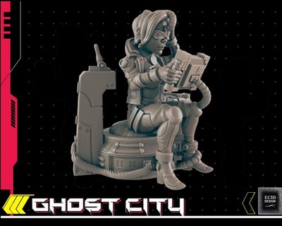 Female Hacker - Cyberpunk/Sci-Fi  - 28mm or 32mm - Ghost City