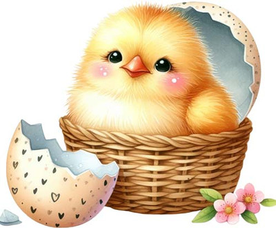 Aquarell Ostern Huhn Wandbild Schlafzimmer Laptop Vinyl Aufkleber Abziehbild 6 Größen