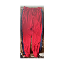 Athletic Works Boys XL Red Navy Track Pants Drawstring