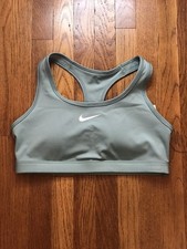 Women  s, Nike Swoosh bra, Dri - FIT, Medium Support, Cannon White, Green, Medium
