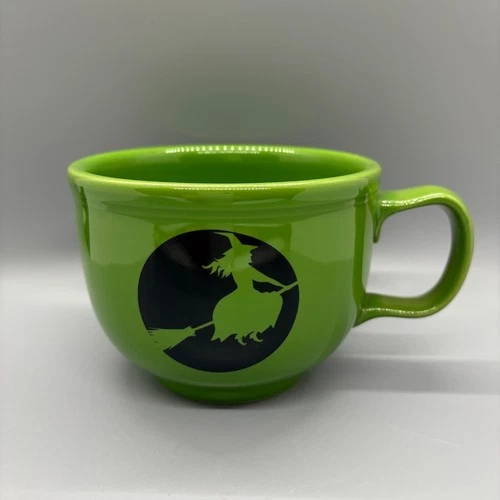 Fiesta Shamrock Moonlit Witch Jumbo Cup | Fiestaware Green Halloween Coffee Mug