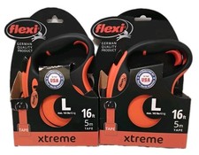  2 FLEXI Xtreme Dog Leash Large Retractable 16' Tape Large Dogs up to 143 Lbs
