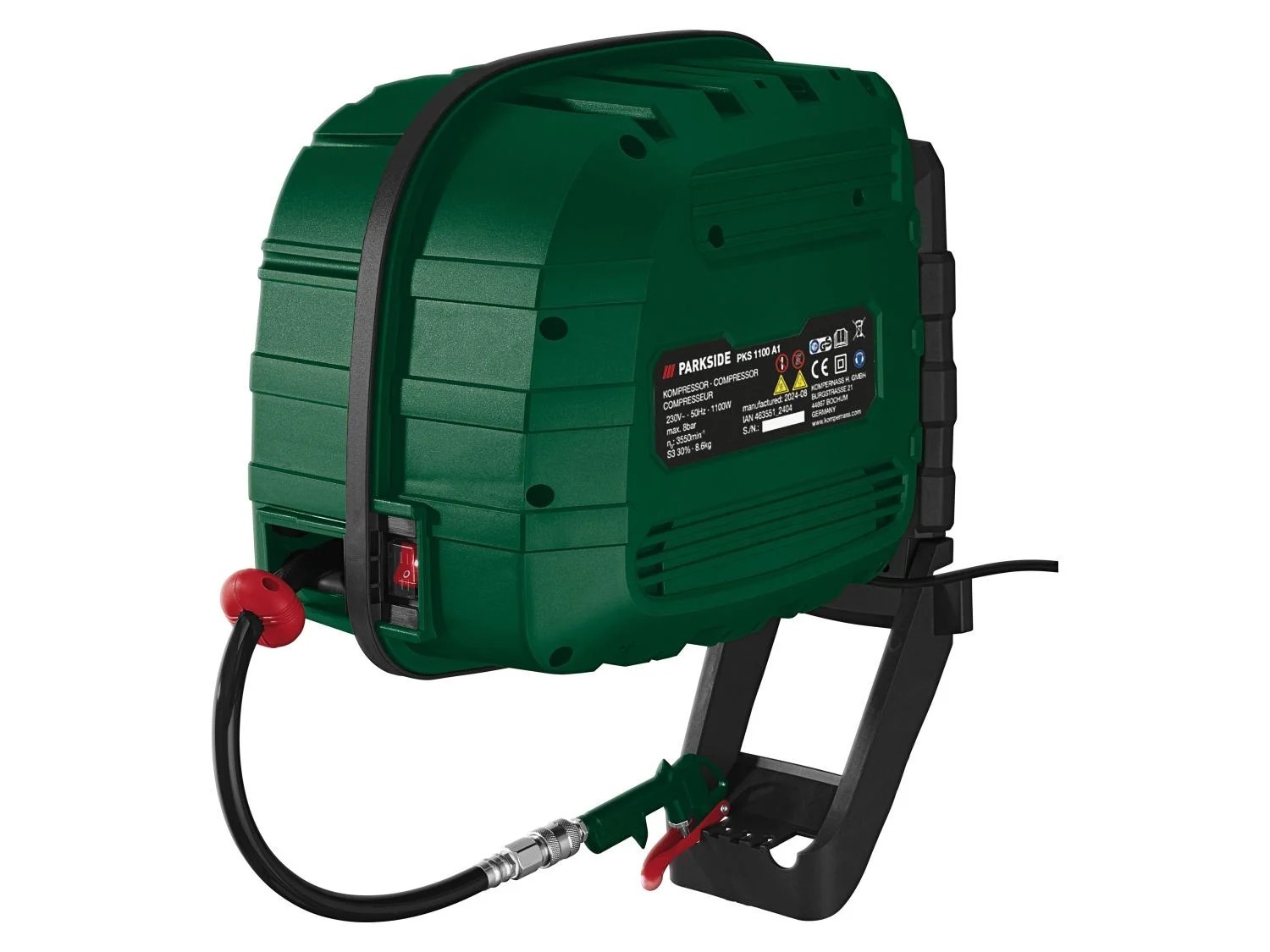 Compresseur d'air Parkside PKS 1100 A1 pour gonfler les pneus de voiture
