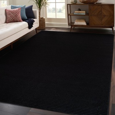 Beverly Rug Non-Slip Modern Rug 5x7 Solid Traditional Rubber Backing Machine ...