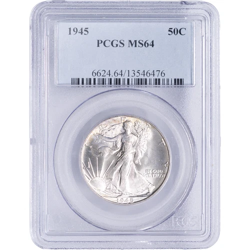 1945 Walking Liberty Half Dollar PCGS MS64