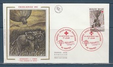 FRd  enveloppe timbres croix rouge  Française   44   Nantes   1982