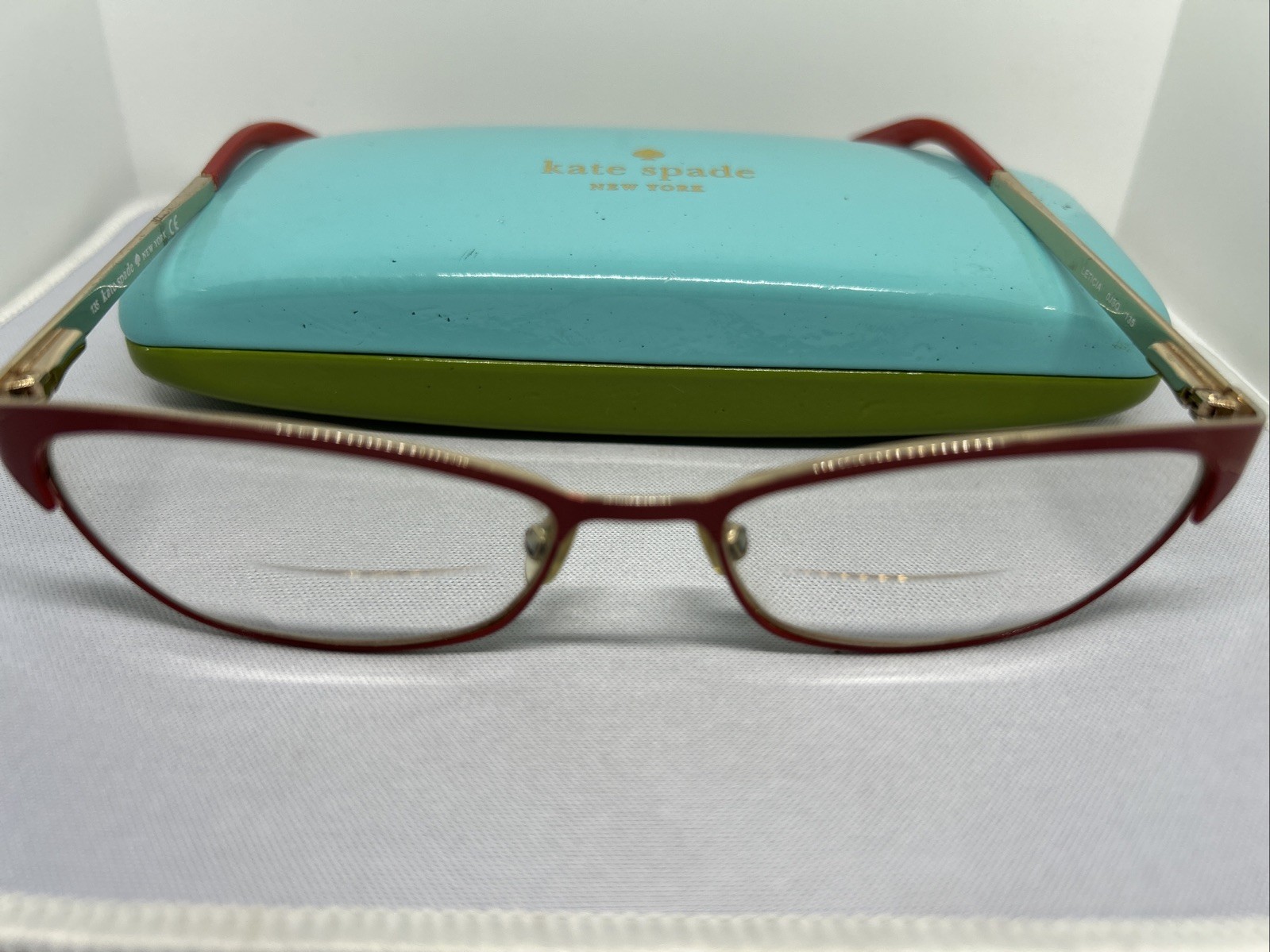 New Kate Spade New York KS Leticia Eyeglasses-0JSQ Opaque Red thumbnail 2