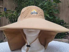 Trek Gear Fishing Hiking Hat Wide Brim Beige Active Wear Outdoor