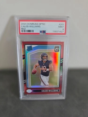 2024 Optic - Rated Rookie Caleb Williams #201 Red Prizm /125 (RC) PSA 9