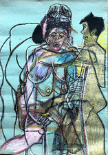 Dessin Pastel Contemporain Alain Patrick Korenberg Femmes Nues  