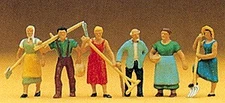 Preiser 10040 HO Farm Workers Figures (Set of 6)