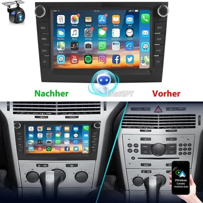 4+64G Android 14 Autoradio GPS Navi Für Opel Astra H G Corsa C D Zafira A B KAM - Bild 1 von 4