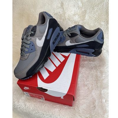 Nike Air Max 90 IB6392-001 Gray Black Blue Colorblock Low Top Men 2024