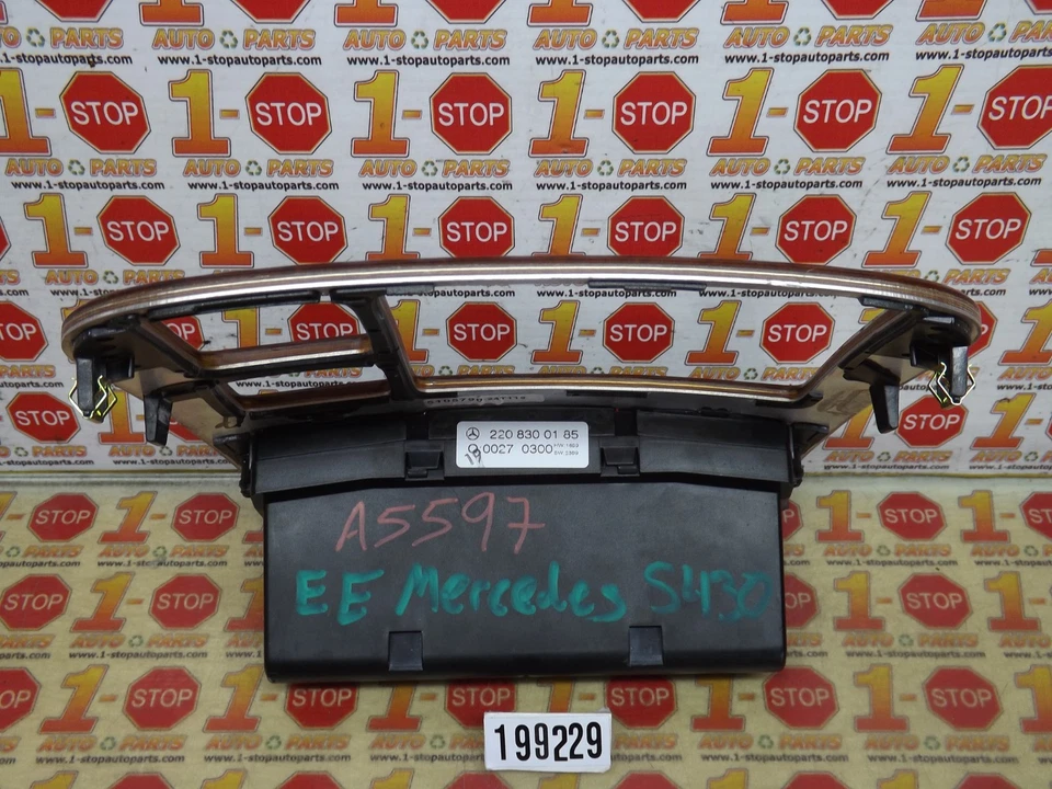 2000-2006 MERCEDES BENZ S430 AC CLIMATE TEMPERATURE CONTROL W/BEZEL 2208300185 - Image 4 of 4