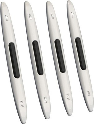 4PCS Door Edge Guard Protectors, Silicone Auto Body Protector Tri Color: white