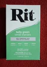 Rit All Purpose Permanent Color Dye Powder for Fabric Clothes Etc. Kelly Green