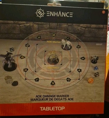 New! ENHANCE 30ft Spell AoE Damage Marker for RPG Games on 1'' Grid/Hex/ Terrain