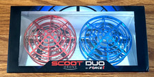 FORCE 1 SCOOT DUO - 2 HAND-OPERATED DRONES RED & BLUE with LED Lights
