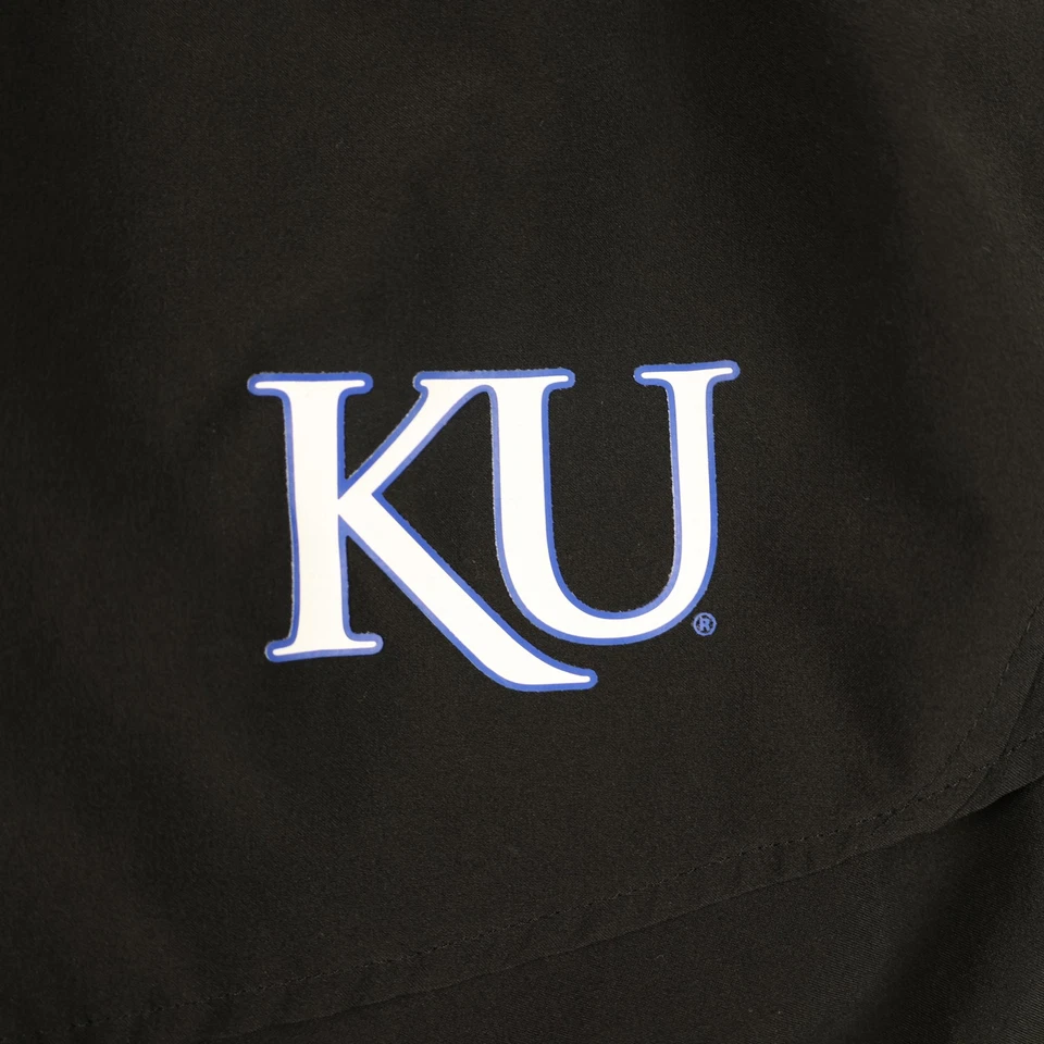 Kansas Jayhawks KU Shorts Black Running Split Track NCAA Adidas Training Gym - Image 4 of 4