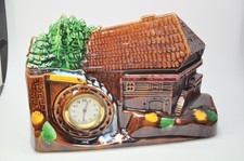 Schwarzwald-Uhr Wasser-M&uuml;hle Schwarzwaldm&uuml;hle aus Keramik S&G Germany -710-