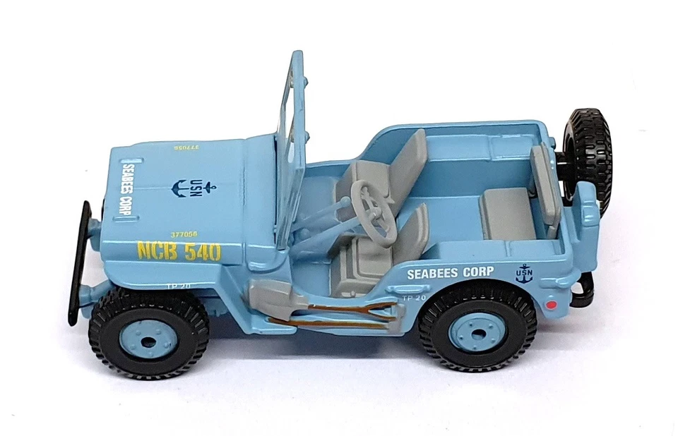 Corgi Military Legends CS90633 - Willys Jeep SeeBees US Navy - Lt. Blue - Image 4 of 4