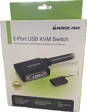 IOGEAR GCS22U 2 Port USB KVM Switch-Black