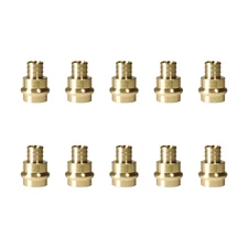 10 Pack XFITTING 3/4" Press x 3/4" Pex B Coupling, Press Fit, Lead Free Brass