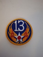 Vintage Patch 13th USAAF US Army Airforce WWII WK2 Uniform patch