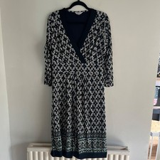 Fusions by East Faux Wrap Dress Jersey Floral Autumn Winter UK 12 Lined