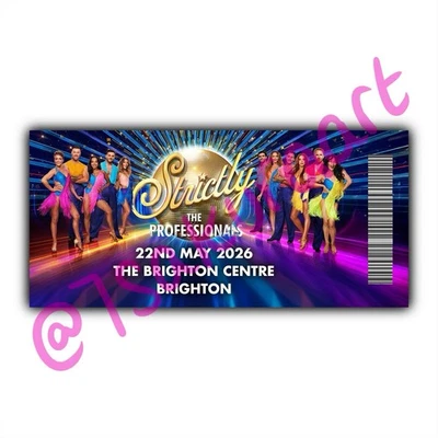 STRICTLY COME DANCING Strictly The Professionals 2026 Tour Souvenir Tickets Stictly Come Dancing Gift