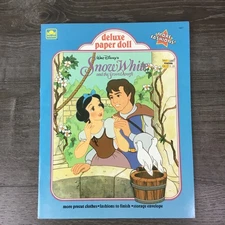 Golden Book Deluxe Paper Doll Disney Snow White And The Seven Dwarfs Unused 1991