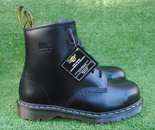 Image of 💥 Brand New Dr. Martens UK size 11 🍒Steel Toe Real Leather Boots DM100 💥