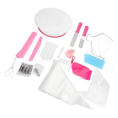200x Cake Decorating Supplies Kit Baking Tool Set With Cake Turntable Cake SET