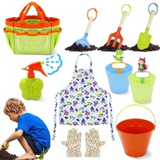 12PCS Toddler Kids Gardening Tools Set Gardening Outdoor Toys Gift for Age 3-8