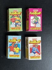 4 x EMPTY CANDY STICK PACKETS / BOX - BARRATT BASSETT FOOTBALL 1987