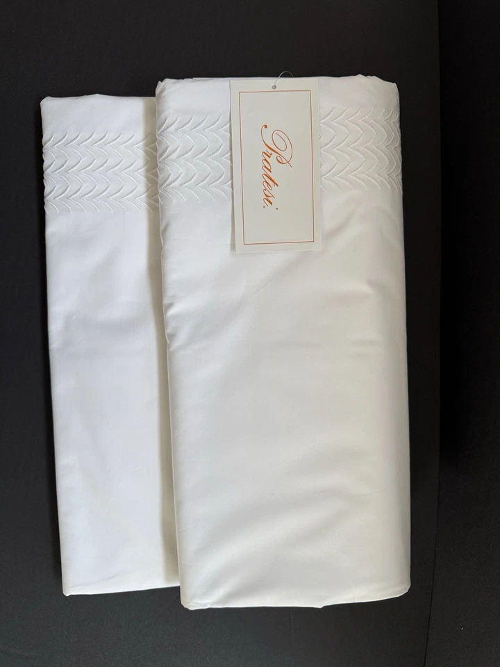 Funda Nórdica Pratesi Original Queen Piel de Ángel Blanca Hecha en Italia 100% Algodón Foto 4 de 4